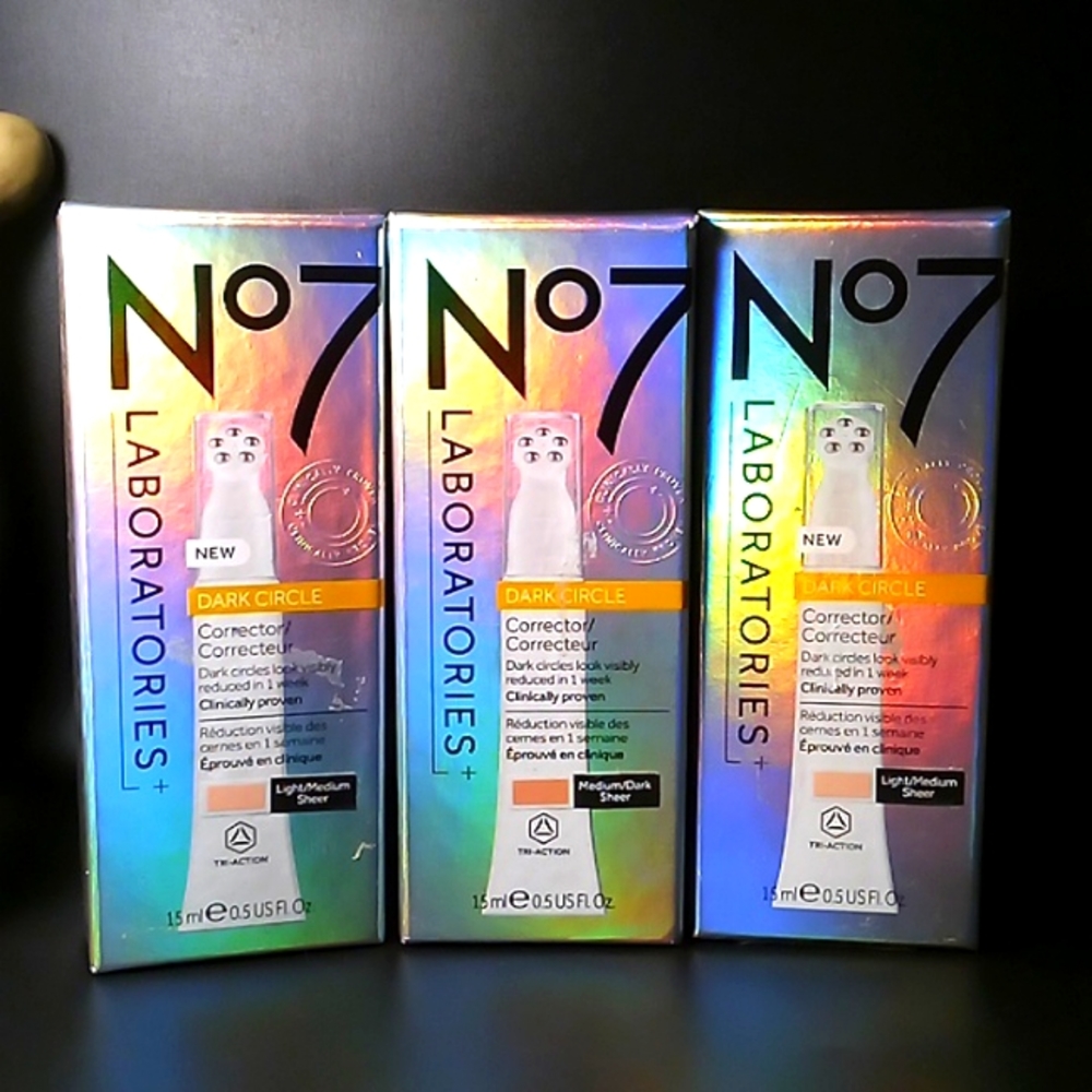 3 BRANDNEW - No7 LABORATORIES - DARK CIRCLE CORRECTOR ⭕ LIGHT MED & MED DARK 💥